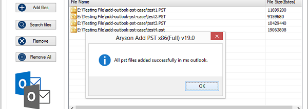 Add PST Tool screenshot