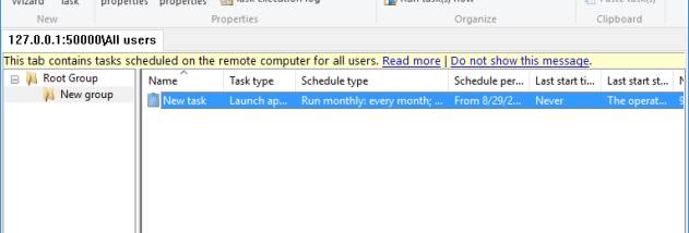 Advanced Task Scheduler Network screenshot