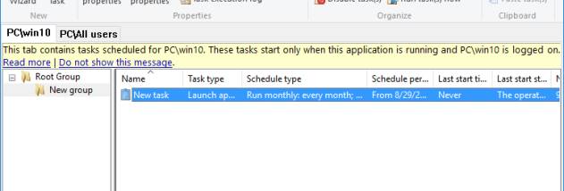 Advanced Task Scheduler Professional screenshot