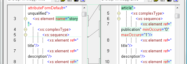 Altova DiffDog screenshot