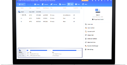 AOMEI Partition Assistant Professional Edition screenshot