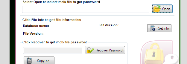 get ms access password