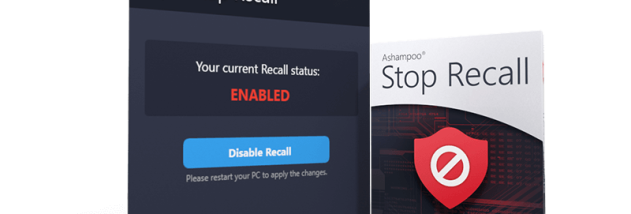 Ashampoo Stop Recall screenshot