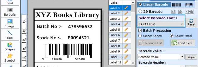 Barcode Generator Software for Publisher screenshot