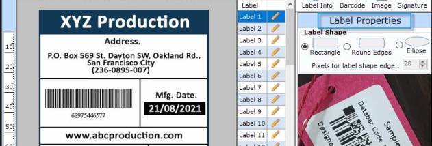 Barcode Label Design screenshot