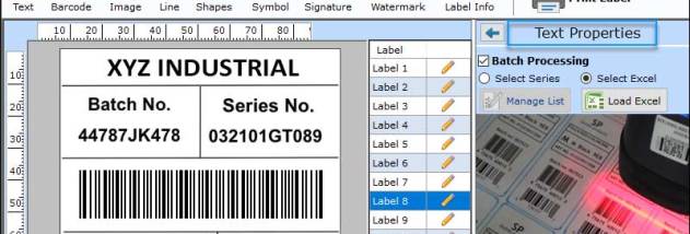 Barcode Label Design Software screenshot