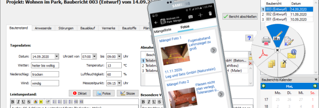 Bautagebuch für Windows + Mac screenshot