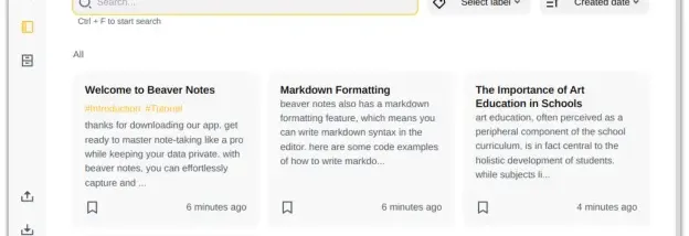 Beaver Notes screenshot