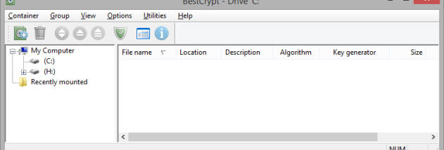 BestCrypt Container Encryption screenshot