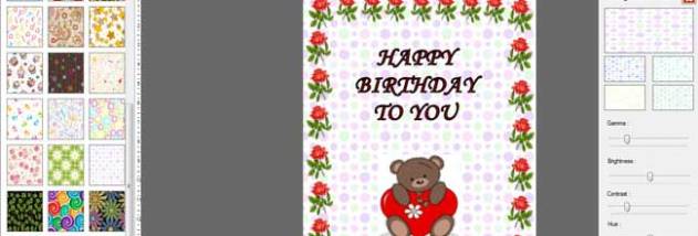 Birthday Cards Printing Software screenshot