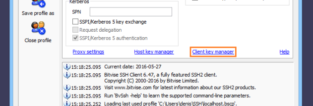 Bitvise SSH Client screenshot