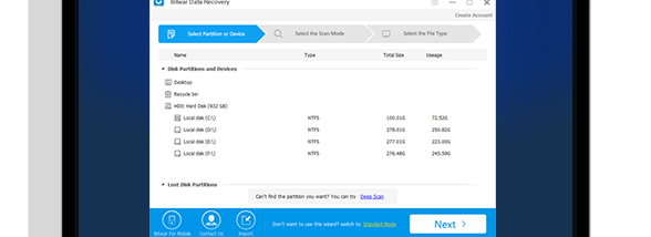 Bitwar Data Recovery screenshot