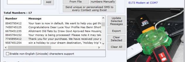 Bulk SMS USB Modem screenshot