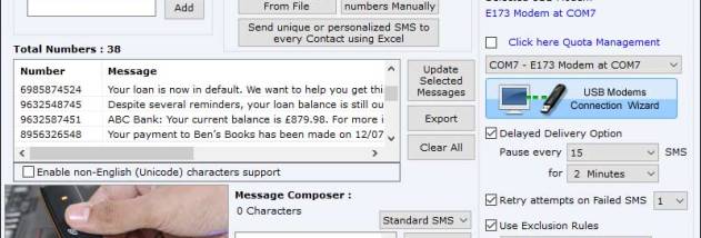 Bulk Text Messaging Software screenshot