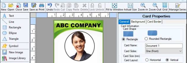 Business ID Card Software screenshot