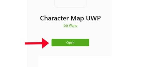 Character Map UWP screenshot