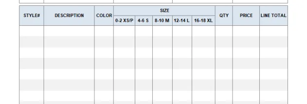 Clothing Store Invoice Template screenshot