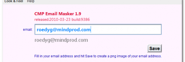 CMP Email Masker screenshot