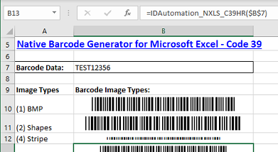 barcode generator for excel 2003