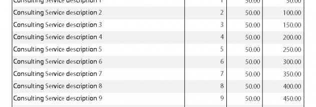 Consulting Invoice Template screenshot