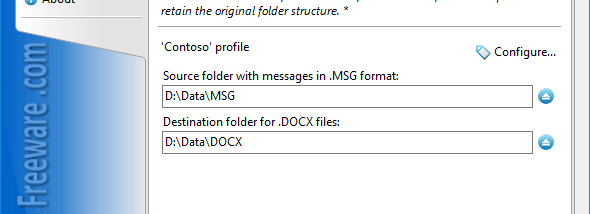 Convert MSG to DOCX for Outlook screenshot