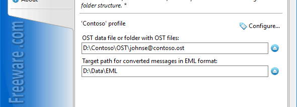 Convert OST to EML for Outlook screenshot