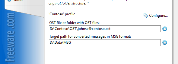 Convert OST to MSG for Outlook screenshot