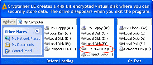 Cryptainer Lite Free Encryption Software screenshot