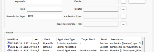 Curtain LogTrace File Activity Monitoring screenshot