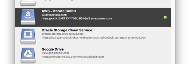 Cyberduck for Mac OS X screenshot