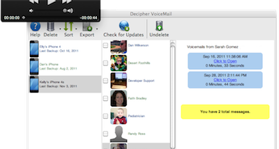 Decipher VoiceMail screenshot