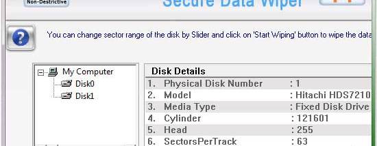 Disk Wiping Software screenshot