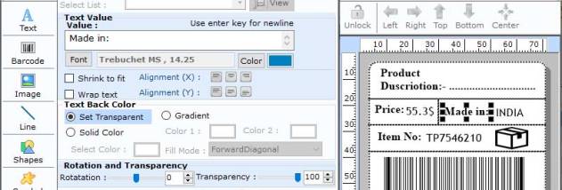 EAN-128 Barcode Generator Program screenshot