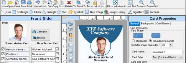 Employee Card Designing Software screenshot