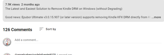 Epubor Kindle DRM Removal screenshot