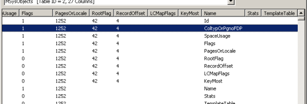 ESEDatabaseView screenshot