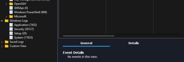 EventLogViewer screenshot