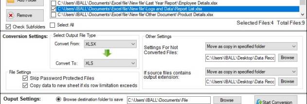 Excel Converter screenshot