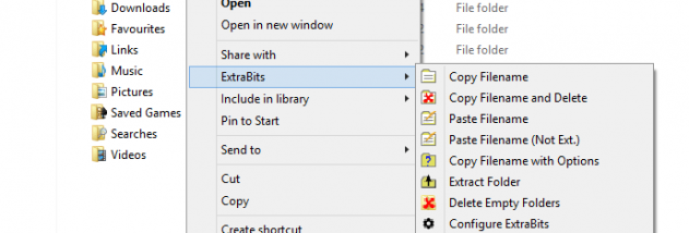 ExtraBits File Explorer Extension screenshot