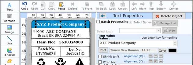 Free Barcode Label Maker Tool screenshot