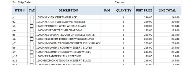 Free Proforma Invoice Template screenshot