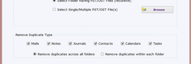 GainTools Outlook Duplicate Remover screenshot