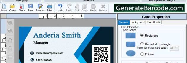 Generate Business Card screenshot