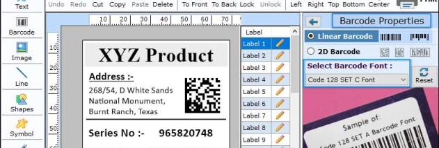 Generate Industrial Barcode screenshot