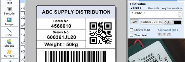 Generate Packaging Barcode screenshot