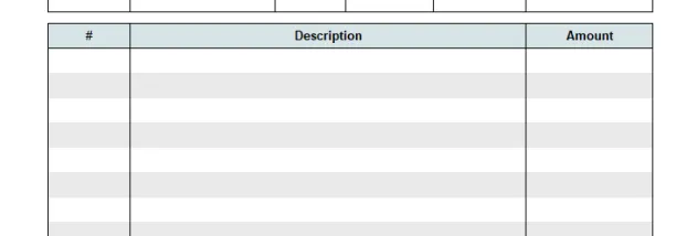 Generic Service Invoice Template screenshot