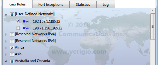 Geo Firewall screenshot