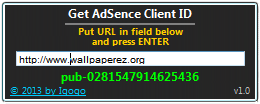 Get AdSense Client ID screenshot