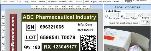 Healthcare Barcode Labeling Tool screenshot