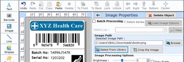 Healthcare Barcode Program screenshot